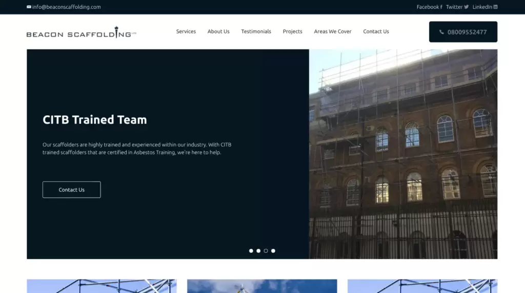 Beacon Scaffolding Website