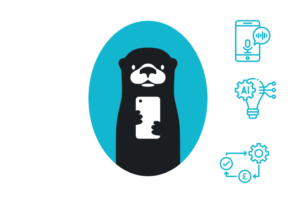Otter with Background icons