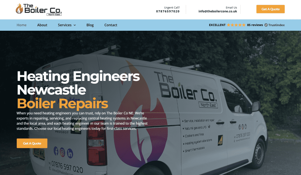 the boiler co north east website
