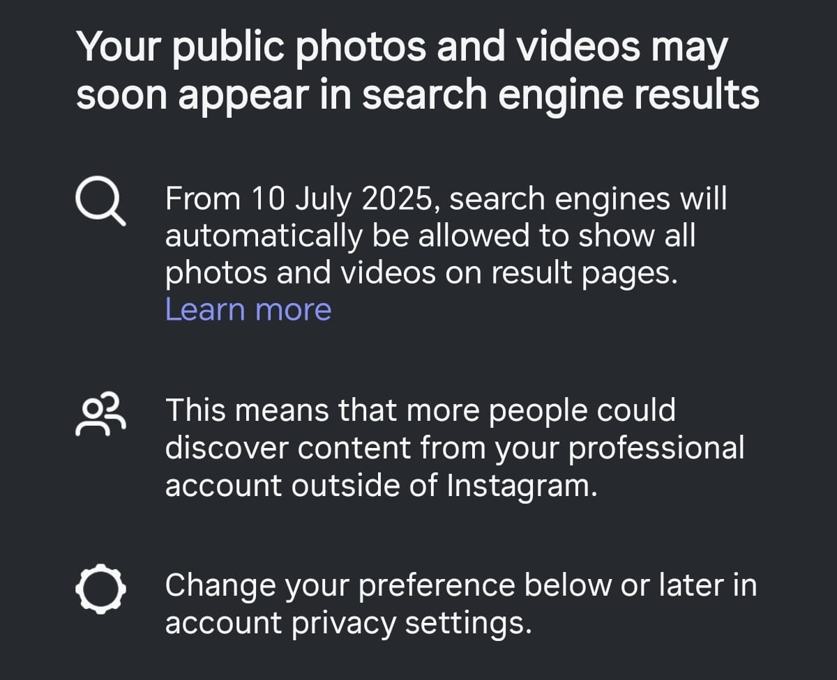 Google indexing social media platforms