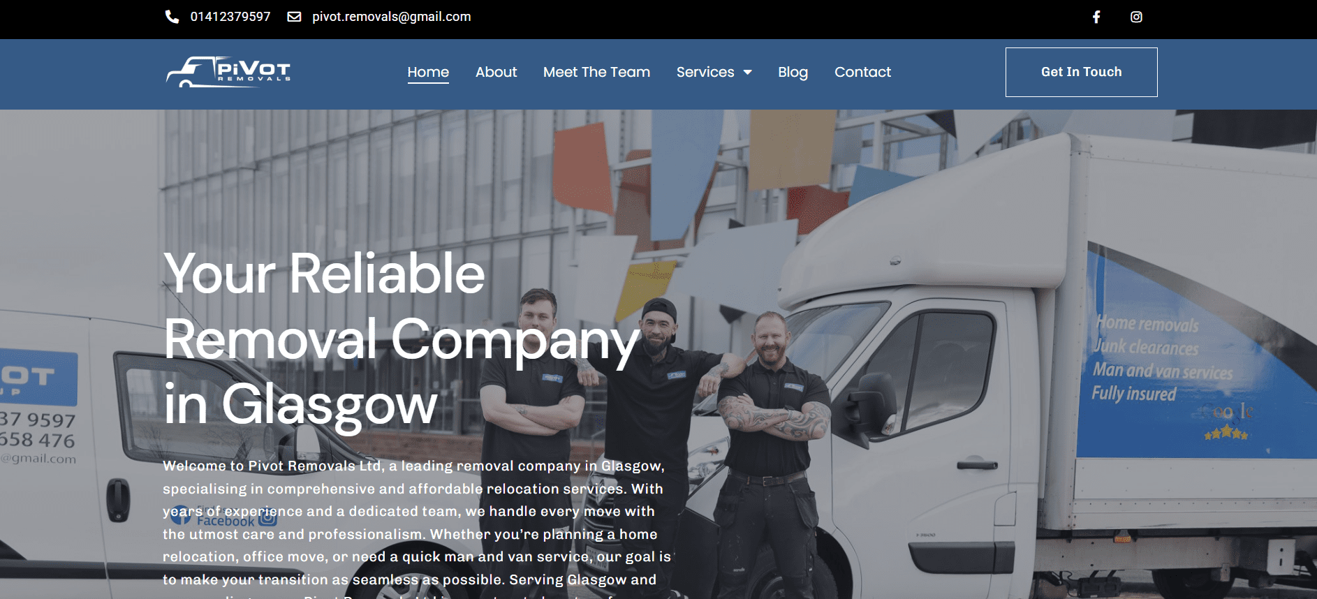 SEO & Web Design for Removals Company