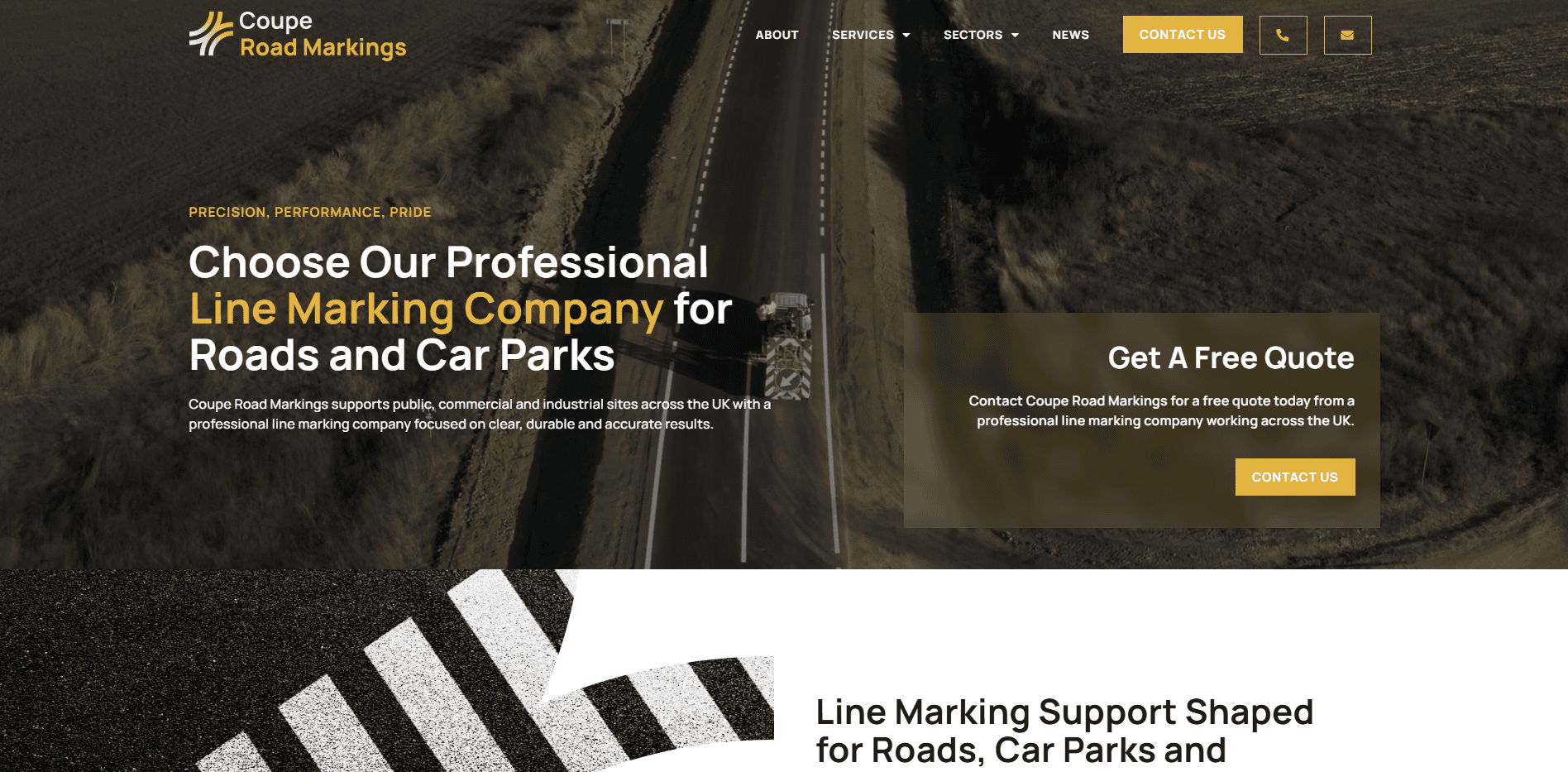 Coupe Road Markings