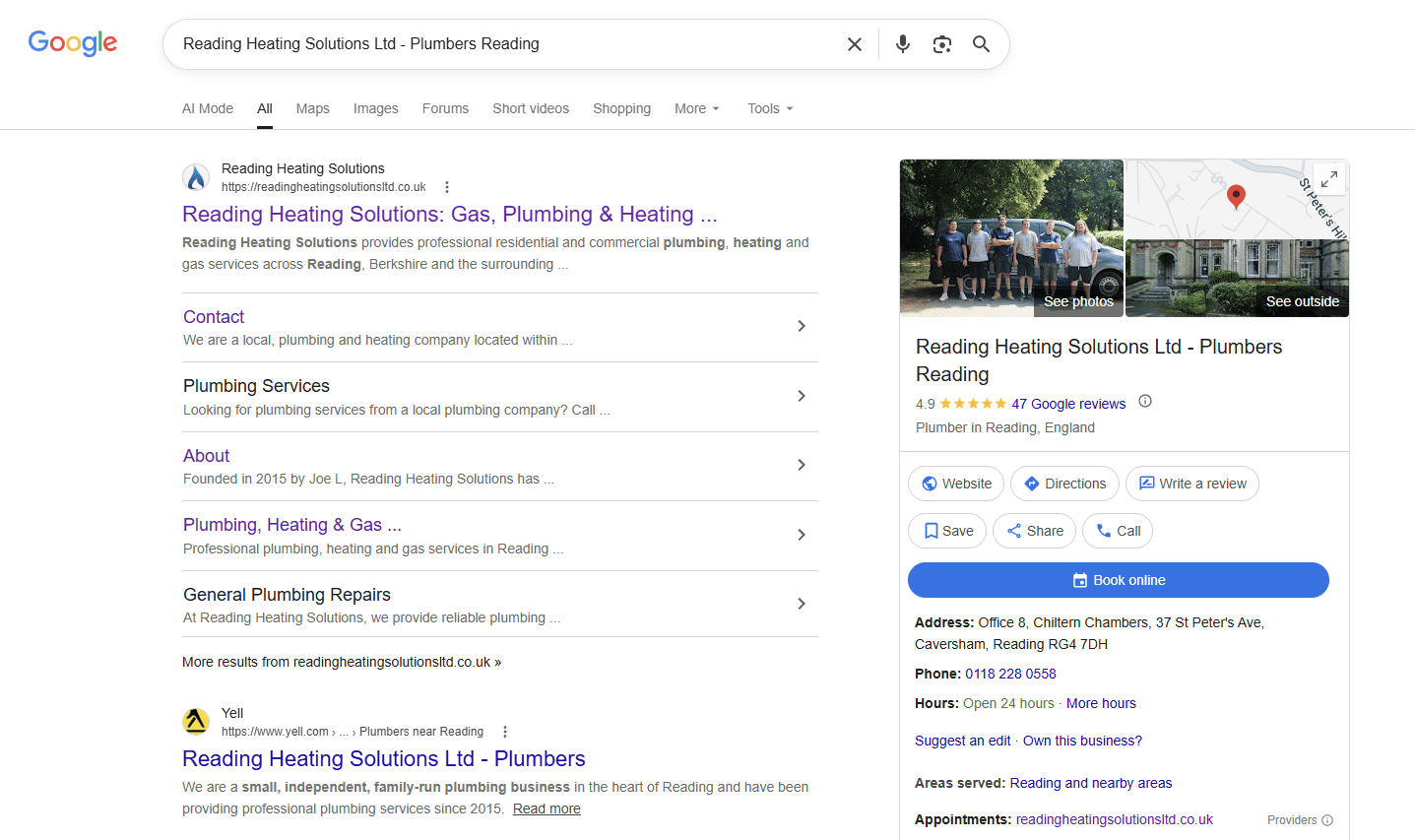 How SEO Has Helped Reading Heating Solutions Ltd Grow Their Online Presence 4 Reading Heating Solutions - Plumbers in Reading